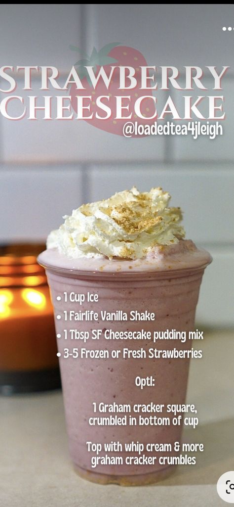 Cheesecake Protein Shake, Blendjet Recipes, Protein Drink Recipes, Ninja Creamy, Vsg Recipes, Blender Cup, Fancy Water, Protein Ideas, Premier Protein Shakes