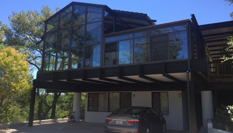 Second Story Cathedral and Straight Eave Sunroom in Alamo, CA - California Sunrooms 2nd Floor Sunroom Addition, Sunroom Second Floor, Second Story Sunroom Addition, Second Floor Sunroom, 2nd Story Sunroom, Second Story Sunroom, Solarium Ideas, 2nd Floor Addition, Solarium Room