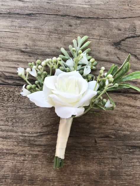 Silk Flower Boutonniere, Groom Flower, Flower Boutonniere, Rose Corsage, Corsage And Boutonniere, Corsage Prom, Artificial Bouquet, Prom Flowers, Artificial Flower Bouquet