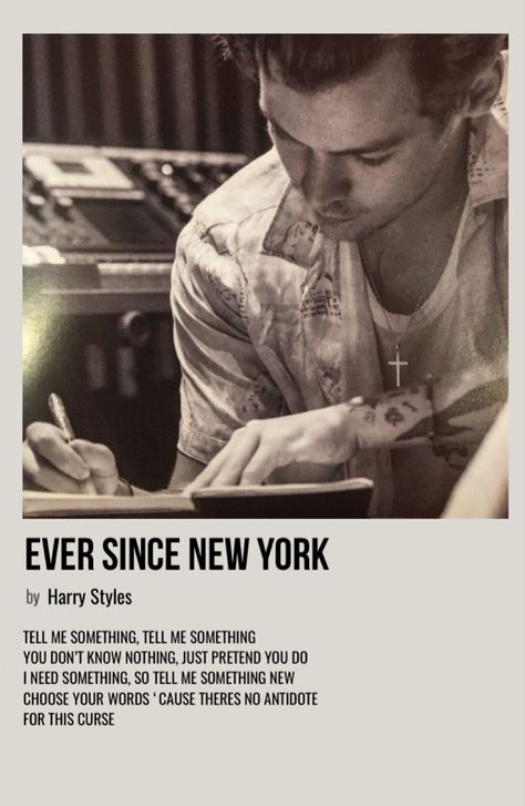 Ever Since New York Poster Harry Styles, Harry Styles Ever Since New York, Ever Since New York Harry Styles, Ever Since New York, Harry Styles Music Poster, Harry Styles Polaroid Poster, Harry Styles Song Poster, Harry Styles Polaroid, Harry Styles Album Cover