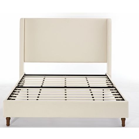 Harper Tall Headboard Upholstered Bed - Bed Bath & Beyond - 40624799 Elegant Bed Frame, Elegant Bed, High Headboards, High Headboard, Headboard Upholstered, Queen Upholstered Bed, Wingback Bed, Tall Headboard, Elegant Bedding