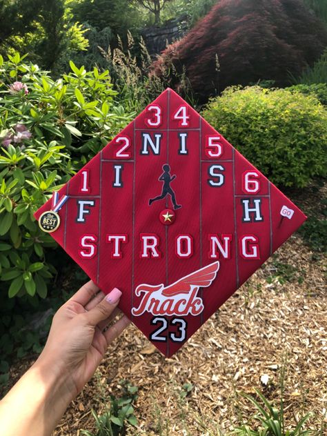 Track Grad Cap, Graduation Cap, Senior Year, One Pic, Projects To Try, Track