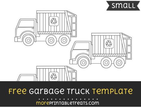 Free Garbage Truck Template - Small Truck Template Free Printable, Truck Template, Truck Crafts, Template Free Printable, Community Helpers, Green Theme, Garbage Truck, Templates Printable Free, Xmas Gifts