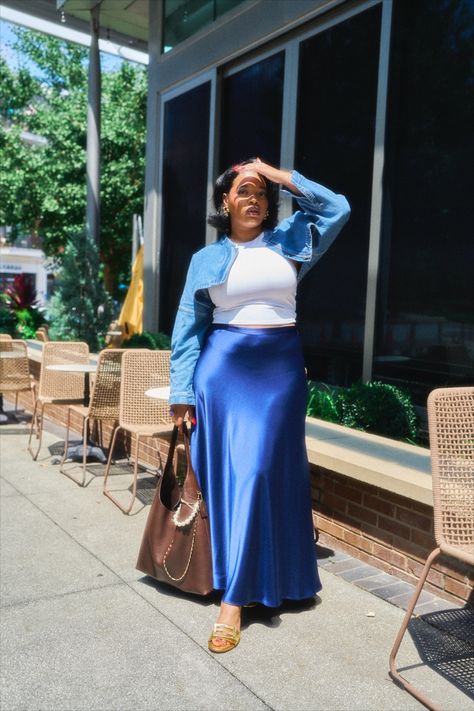 Summer isn't over but I am incorporating more fall feeling pieces into my current outfits. For me that means deep rich colors. Denim Aesthetic, Fall Feeling, Weekly Outfits, Black Women Fashion, Modest Fashion Outfits, Casual Work Outfits, Work Outfits Women, End Of Summer, Business Casual Outfits