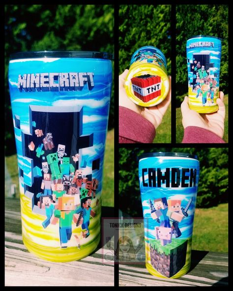 Minecraft Tumbler Ideas, Minecraft Tumbler, Epoxy Tumbler Ideas, Yeti Cups, Epoxy Tumbler, Resin Tumblers, Yeti Cup, Glitter Tumblers, Custom Tumbler Cups