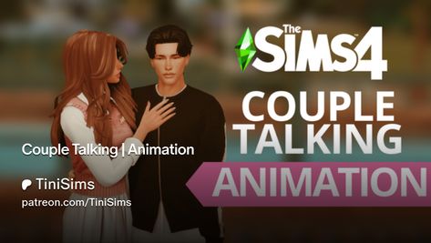 Get more from TiniSims on Patreon Couple Animation Sims 4, Sims 4 Animations Couple, Talking Animation, Sims Animations, Sims 4 Animations, Couple Animation, Couple Talking, Sims4 Cc, Rick Grimes