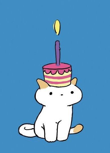 Birthday Outline For Instagram, Cute Birthday Animals Drawing, Cats Cards Handmade, Bday Card Handmade, Happy Birthday Cat Drawing, Doodles For Birthday Cards, Cute Cat Birthday Cards, Cute Drawings Birthday, Simple Birthday Drawings