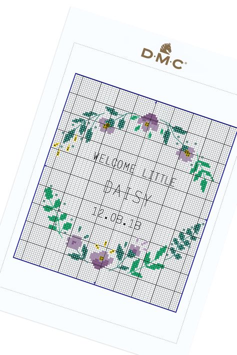 Welcome Little One - DMC Stitch Gift, Custom Cross, Cross Stitch Supplies, Creative Arts And Crafts, Embroidery Patterns Free, Paintbox Yarn, Cross Stitch Patterns Free, Free Cross Stitch, Free Embroidery