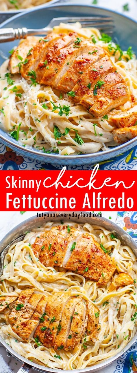 Chicken Fettuccine Alfredo Recipe, Easy Chicken Fettuccine Alfredo, Chicken Alfredo Fettuccine Recipe, Fettuccine Alfredo Recipe, Fettuccine Recipes, Chicken Pasta Dishes, Chicken Fettuccine Alfredo, Creamy Parmesan Sauce, Chicken Fettuccine