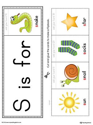 The Letter S Beginning Sound Flipbook in Color is the perfect tool for learning and practicing to recognize the letter S and it's beginning sound. S Phonics Worksheet, Sound S Activities, Letter S Flashcards, Jolly Phonics Printable Flashcards, S Sound Worksheet, Letter S Preschool, Jolly Phonics Printable, Preschool Letter S, Letter S Activities