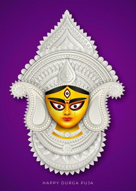 Happy Durga Puja Creative Banner Design With Durga Face Illustration Indian Festival Durga Puja Creative, Creative Banner Design, Durga Face, Illustration Indian, Happy Durga Puja, Emoji Clipart, Anarkali Dresses, Creative Banners, Face Illustration