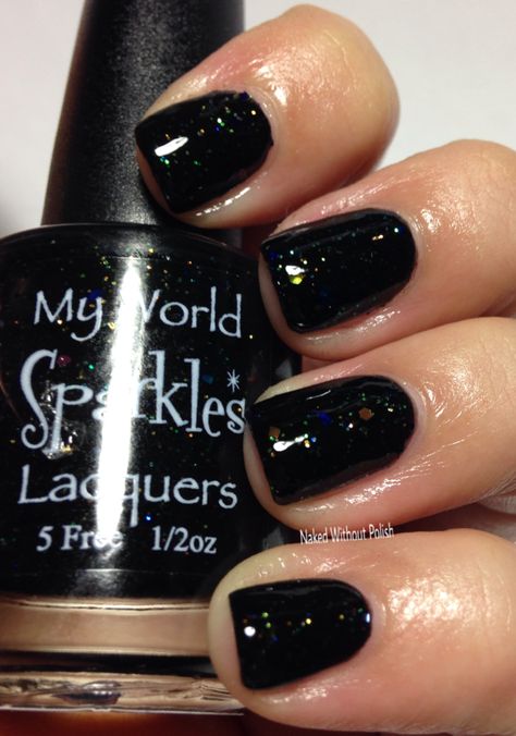 @MyWorldSparkles Black Opal in direct light Black Opal, My World, Nail Design, Opal, Nail Designs, Nail Polish, Sparkle, Gems, Nails