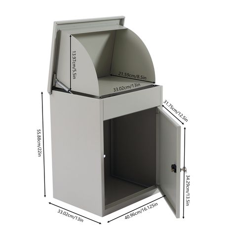 Drop Box Ideas, Package Mailbox, Parcel Drop Box, Mailbox Wall, Mailbox Design, Parcel Box, Galvanized Sheet, Wall Mount Mailbox, Drop Box