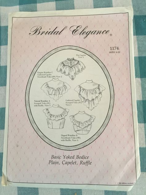 1174 Bridal Elegance Sewing Pattern P170 by MammieandPappysPlace Butterick Patterns Vintage, Bridal Elegance, Wedding Costume, Wedding Costumes, Empire Waistline, Vintage Bridal, Womens Basic, Columbus Ohio, Costume Design