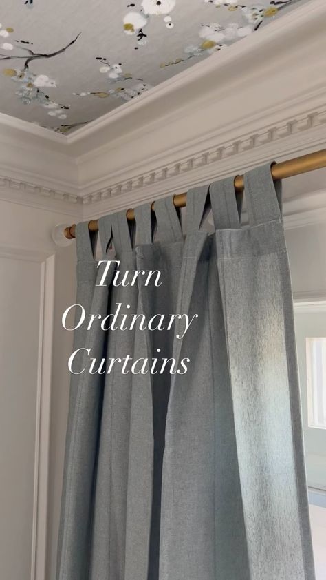 productofgracedesigns on Instagram: Custom drapes on an ikea budget! I started by tripling up these ikea Lenda curtains for lots of extra width. I added pleat tape across the… Ikea Lenda Curtains, Lenda Curtains, Window Dressing, Custom Drapes, Home Economics, Diy Renovation, Living Room Style, Window Wall, Creative Home