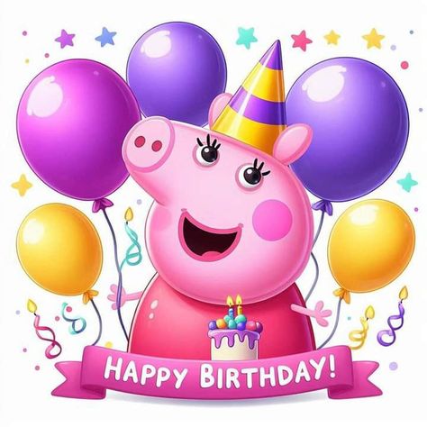 Lol Happy Birthday, Pepa Pig, Happy Birthday Balloons, Funny Animal Pictures, Peppa Pig, Birthday Balloons, Animal Pictures, Kindergarten, Balloons