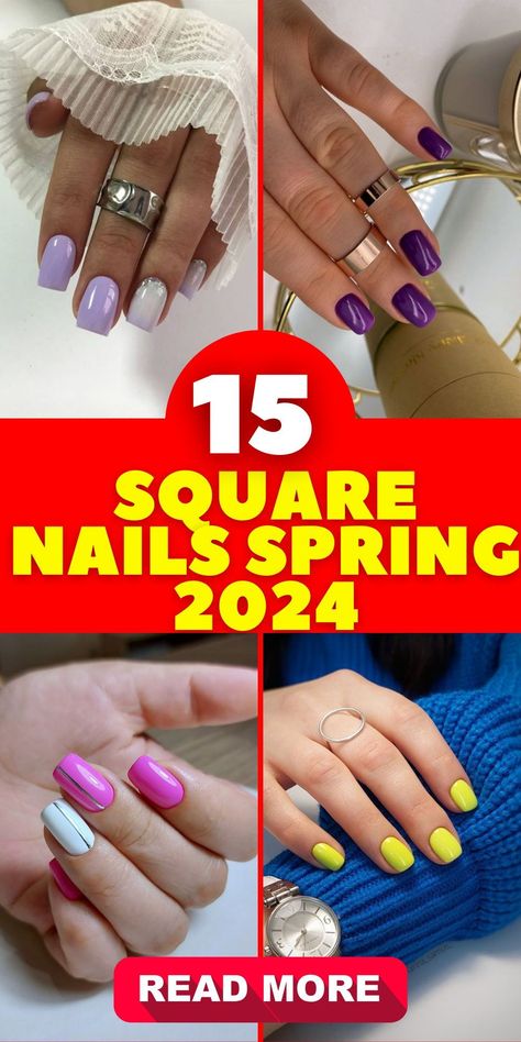 The cost to buy products for square nails spring 2024 varies depending on the type of products and the complexity of the designs. Simple gel polishes in trendy colors like blue and green can be more affordable, while elaborate nail art might increase the overall cost. Gel Square Nails, Short Tapered Square Nails, Square Nails Spring, Tapered Square Nails, Crisp White Blouse, Square Nail, Cute Looks, White Elegance, Square Nail Designs