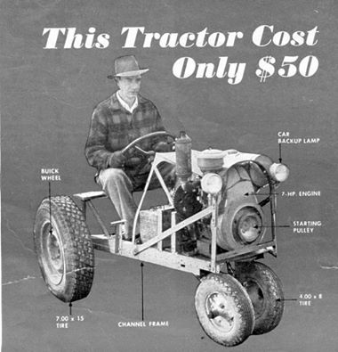 $500 homemade tractor Diy Tractor, Garden Tractor Attachments, Lawn Mower Repair, Homemade Tractor, Build A Garden, Mini Tractor, Tractor Idea, Small Tractors, Tractor Attachments