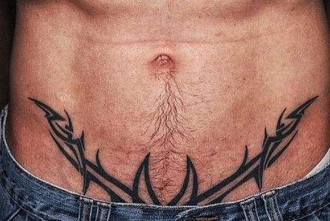 Male V Line Tattoos, Lower Belly Tattoo Men, Lower Back Tattoos Men, Lower Belly Tattoo, Waist Tattoos, Belly Tattoo, Back Tattoos For Guys, High Key, Lower Belly