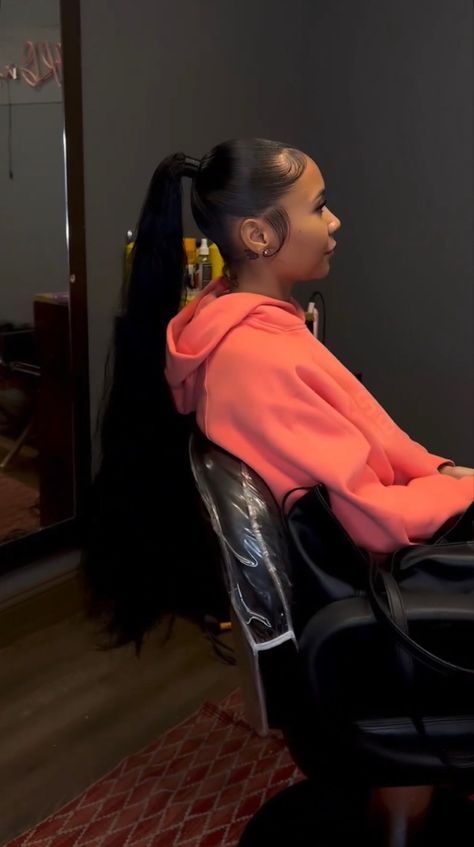 Bangs Inspiration, Hair Inches, Weave Ponytail Hairstyles, Sleek Ponytail Hairstyles, Black Ponytail Hairstyles, Quick Weave Hairstyles, Braided Cornrow Hairstyles, Quick Braided Hairstyles, Food Spot