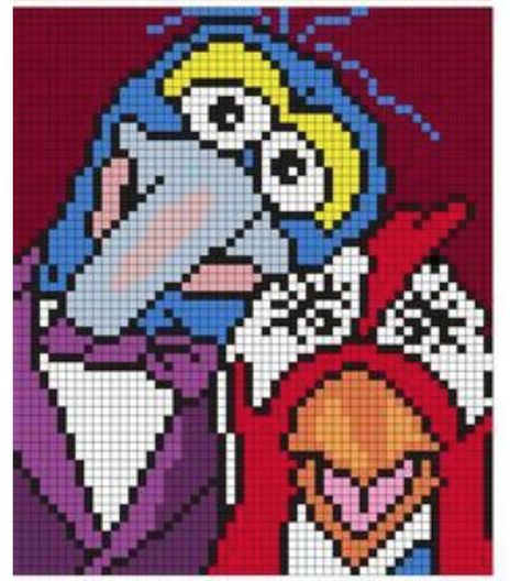 Muppets Pixel Art Pattern Crochet Muppets, Cross Stitch Knitting, Character Blankets, C2c Crochet Blanket, Fozzie Bear, Crochet Graphs, Cross Stitch Quotes, Graph Paper Drawings, Disney Cross Stitch Patterns