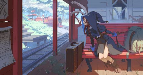 Image Painting, Arte Inspo, Visual Development, 판타지 아트, Artist Websites, Character Design References, Freelance Illustrator, A Train, Train Station