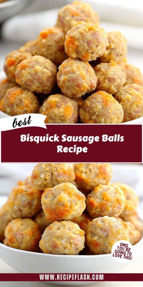 Craving a savory treat that’s perfect for any occasion? This Bisquick Sausage Balls Recipe offers a delightful combination of sausage and cheese! It’s a fantastic choice for snacks or appetizers. Be sure to save this recipe for those moments when you need a tasty bite! Bisquick Sausage Cheese Balls, Best Sausage Balls Recipe, Sausage Ball Recipe Bisquick, Recipe For Sausage Balls, Recipe For Sausage Balls Bisquick, Sausage Balls No Bisquick Easy Recipes, Blueberry Sausage Balls, Original Sausage Balls Bisquick, Jalapeno Popper Sausage Balls