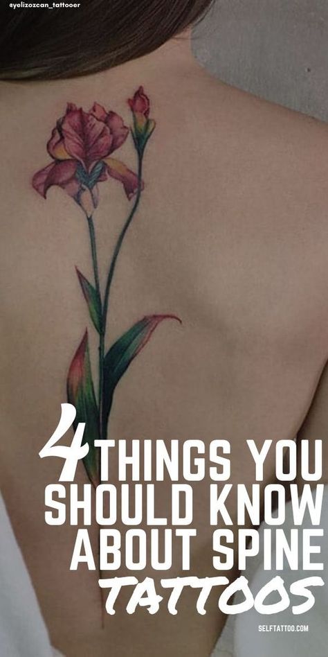 4 Things You Should Know About Spine Tattoos | Body Art Female Back Tattoos, Middle Of Back Tattoo, Tattoo Ideas Female Back, Tattoo Down Spine, Women Tattoo Ideas, Self Tattoo, Back Tattoo Women Spine, Beautiful Back Tattoos, Back Tattoos Spine