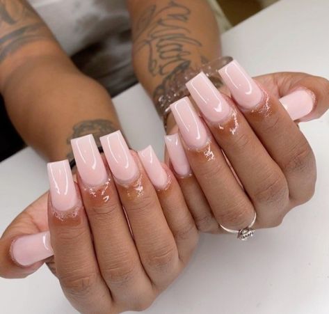 Crème Nails, Nail Ideas Short Square, Nail Ideas Short, Acrylic Pink, Drip Nails, Colored Acrylic Nails, White Acrylic Nails, Short Square Acrylic Nails, Short Acrylic