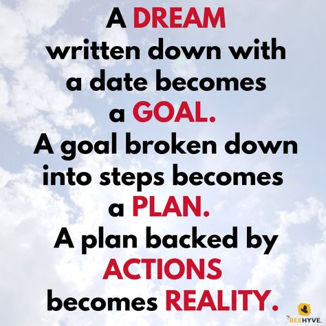 A Dream Written Down Becomes A Goal, A Goal Without A Plan Is Just A Dream, Word Inspiration, 2023 Quotes, Down Quotes, Making Goals, Daily Action, Writing Goals, Inspiring Thoughts