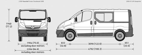 Vauxhall Vivaro Doublecab SWB templates views Campervan Conversions Layout, Vauxhall Vivaro Camper, 3d Studio, Campervan Conversions, 3d Artist, Autocad, Car Design, Design Studio, Van