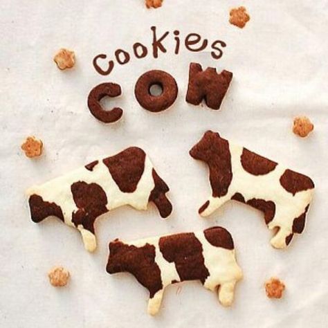 Cookies Shortbread, Cow Cookies, Farm Cookies, Pastel Cupcakes, Cow Face, Desserts Vegan, Shortbread Cookie, Cute Baking, Bull Head