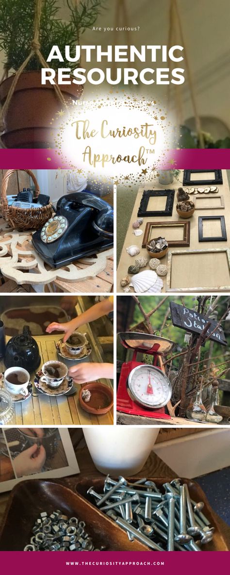 Looking to use authentic resources and to follow the Curiosity Approach #earlychildhoodeducation #earlyeducation #earlyyears #reggioemilia #reggioinspired #reggio #curiosityapproach #curiosity #environment Reggio Emilia Playdough Ideas, Curiosity Approach Role Play, Reggio Emilia Home Corner, Curiosity Approach Eyfs Preschool Activities, Eyfs Curiosity Approach, The Curiosity Approach Preschool, Curiosity Cube Eyfs Ideas, Curiosity Approach Home Corner, The Curiosity Approach