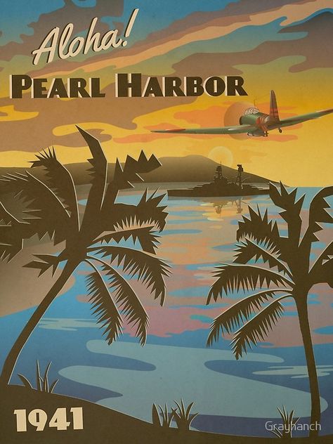 Pearl Harbor 1941, Wwii Posters, Ww2 Posters, Military Poster, Military Drawings, Airplane Art, The Rising Sun, Aircraft Art, Propaganda Posters