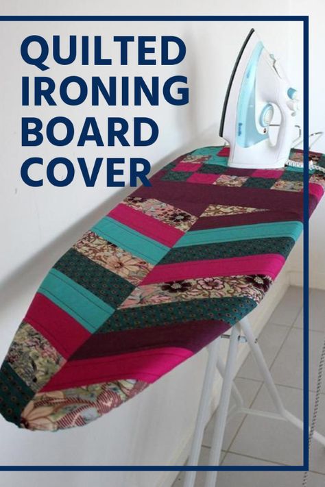 Quilted Ironing Board Cover – Sewing With Scraps Diy Christmas Quilt, Diy Ironing Board Covers, Sewing With Scraps, Diy Ironing Board, Mommy Diy, Ironing Board Cover, Ironing Boards, Sewing Spaces, Fabric Panel Quilts