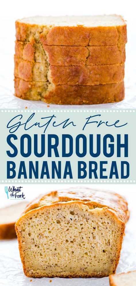 Banana Bread Sourdough, Sourdough Banana Bread Recipe, Sourdough Banana Bread, Sourdough Discard Recipe, Sourdough Banana, Gluten Free Banana Bread Recipe, Gluten Free Sourdough Starter, Gluten Free Sourdough Bread, Discard Recipe