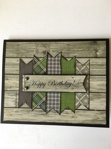 Birthday Card For Men Diy, Masculine Homemade Cards, Homemade Cards For Men Birthdays, Birthday Card For A Man, Diy Masculine Birthday Cards, Masculine Cards Handmade Happy Birthday, Guy Cards Handmade, Stampin Up Male Cards, Men’s Cards