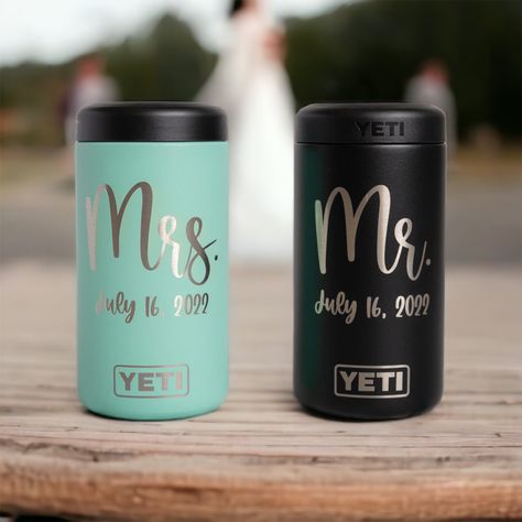 Cheers to the newlyweds with personalized Bride and Groom Mr. and Mrs. Wedding tumblers! These custom tumblers are a stylish and heartfelt addition to your special day. Personalize them with the Bride and Groom’s names, dates, or special quote for a personalized touch. Sip in style and celebrate love in every toast. Order yours today and make your wedding day even more unforgettable." S Names, Wedding Tumblers, Personalized Bride, Mr And Mrs Wedding, Special Quotes, Mr And Mrs, Wedding Groom, Custom Tumblers, Bride And Groom