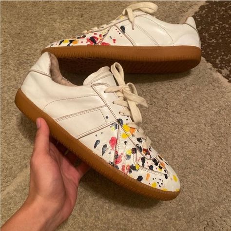 Maison Margiela Replica Paint Drip Shoes Masion Margelia, Margiela Gats, Drip Shoes, Maison Margiela Replica, Margiela Replica, Replica Shoes, Drip Painting, Martin Margiela, Meal Plan