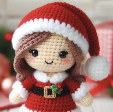 Crochet Christmas Doll, Crochet Snowman, Animal Knitting Patterns, Halloween Crochet Patterns, Christmas Dolls, Halloween Crochet, Crochet Dolls, Amigurumi Doll, Crochet Doll