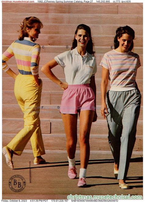 1982 JCPenney Spring Summer Catalog, Page 27 - Catalogs & Wishbooks 1980s Fashion Women Outfits, 80s Summer Fashion, 80s Summer Outfits, 1980s Outfits, 80s Inspired Outfits, 1980s Fashion Women, 1980s Fashion Trends, 1980’s Fashion, Fashion 1980s