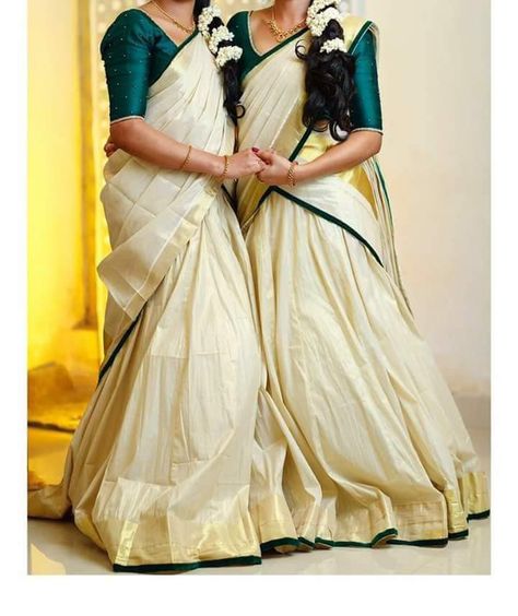 Davani Half Saree Kerala Set, Kerala Traditional Half Saree Designs, Set Half Saree Kerala, Kerala Davani Set, Dawani Designs Kerala Style, Kerala Style Dhavani Set, Kerala Dhavani Set, Kerala Saree Blouse Designs Traditional, Half Saree Kerala Style