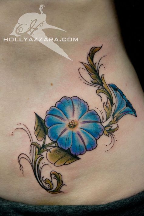 morning glory Glory Flower Tattoo, Morning Glory Flower Tattoo, Morning Glory Tattoo, Glory Tattoo, Vintage Morning, Tattoo Vintage, Blue Morning Glory, Lavender Tattoo, Blue Morning