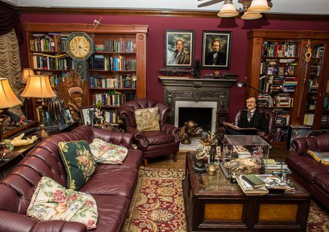 Guillermo del Toro’s House of Horrors - The New York Times Ornate Bed, House Of Horrors, Bleak House, Theme Parks Rides, Life Size Statues, Horror House, The Director, Gothic Decor, Cozy Space