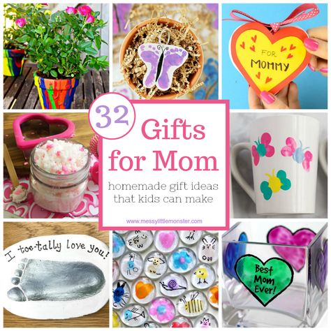 Gifts for mom from kids - a collection of the best homemade gift ideas that kids can make for mom. Easy diy gift ideas that are perfect to give mom for Mother's day, Christmas or a birthday. Homemade Birthday Presents, Homemade Birthday Gifts, Homemade Gifts For Mom, Homemade Mothers Day Gifts, Diy Easter Gifts, Birthday Presents For Mom, Kids Homemade, Diy Gifts For Mom, Homemade Birthday