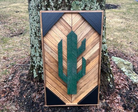 Framed Entryway, Desert Wall Decor, Wood Cactus, Wooden Cactus, Barn Wood Art, Cactus Wood, Diy Cactus, Cactus Diy, Cactus Wall