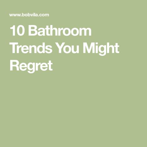 10 Bathroom Trends You Might Regret Sink Trends, Trending Bathroom Colors, Latest Bathroom Trends, Pastel Bathroom, All White Bathroom, Latest Bathroom, Bathroom Design Trends, Tile Trends, Spa Inspiration