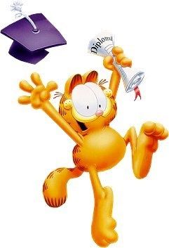 We did it! Graduation Garfield Graduation, Garfield Drawings, Garfield Stuff, Old Disney Shows, Garfield Comic, Garfield Wallpaper, Fat Orange Cat, Garfield Pictures, Garfield The Cat