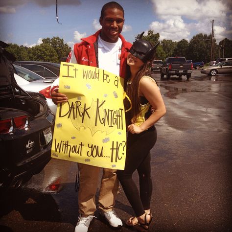 #DEAD Superhero Promposal, Batman Dance Proposal, Batman Hoco Proposal, Batman Promposal, Sadies Ideas, Prom Posals, Hoco Signs, Dance Proposals, Prom Posters