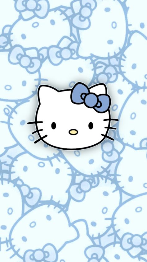 Blue Hello Kitty, Black And Blue Wallpaper, Hello Kitty Wallpaper Hd, Baby Blue Wallpaper, 3d Wallpaper Iphone, Print Design Art, Kitty Wallpaper, Glitter Background, Dreamy Art